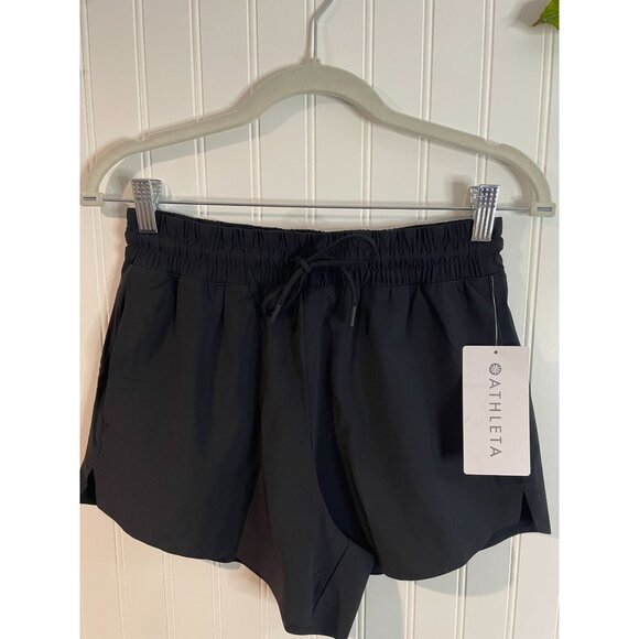 Athleta Womens Black Elastic Waist Performance Shorts XS - Picture 4 of 16